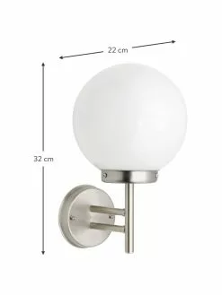 Au&szlig;enwandleuchte Aalborg aus Opalglas, B 22 x H 32 cm -Leuchten Verkaufsladen Aussenwandleuchte Aalborg aus Opalglas 2