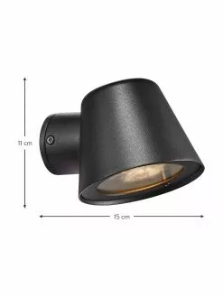 Nordlux Außenwandleuchte Aleria in Schwarz, B 12 x H 11 cm -Leuchten Verkaufsladen Aussenwandleuchte Aleria in Schwarz 2