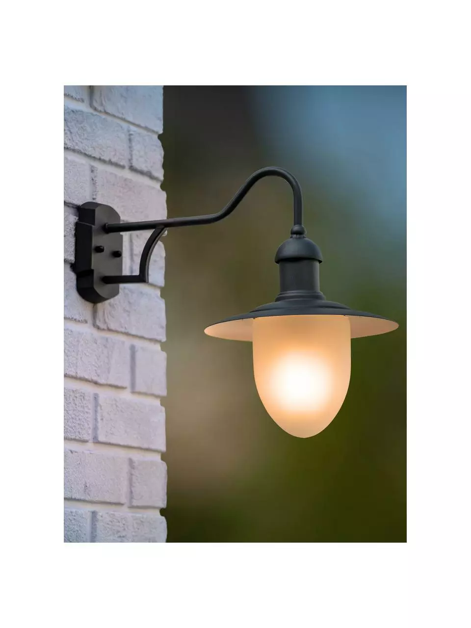 Lucide Außenwandleuchte Anne mit Glasschirm, B 25 x H 35 cm 4 Lucide Außenwandleuchte Anne mit Glasschirm, B 25 x H 35 cm – Bild 2