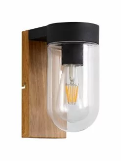 Au&szlig;enwandleuchte Cabar in Holzoptik, B 10 x H 21 cm -Leuchten Verkaufsladen Aussenwandleuchte Cabar in Holzoptik 4