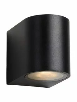 Lucide Außenwandleuchte Zora in Schwarz, B 7 x H 8 cm -Leuchten Verkaufsladen Aussenwandleuchte Zora in Schwarz 9