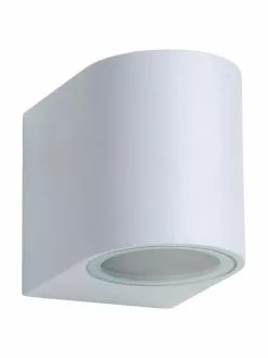 Lucide Au&szlig;enwandleuchte Zora in Wei&szlig;, B 7 x H 8 cm