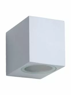 Lucide Au&szlig;enwandleuchte Zora in Wei&szlig;, B 7 x H 8 cm