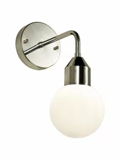 Bad-Wandleuchte Florens mit Glasschirm, B 12 x T 25 cm