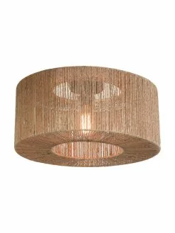 Boho-Deckenleuchte Iguazu aus Jute, Ø 50 x H 22 cm