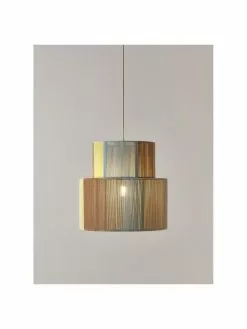 Westwing Collection Boho-Pendelleuchte Lace aus Leinenf&auml;den, Ø 40 x H 40 cm -Leuchten Verkaufsladen Boho Pendelleuchte Lace aus Leinenfaden 10