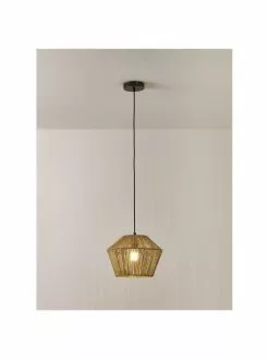 Westwing Collection Boho-Pendelleuchte Mira aus geflochtenem Hanfseil, Ø 30 x H 22 cm -Leuchten Verkaufsladen Boho Pendelleuchte Mira aus geflochtenem Hanfseil 4