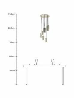 Westwing Collection Cluster-Pendelleuchte Arvo in Chromfarben, Ø 38 x H 120 cm 12 Westwing Collection Cluster-Pendelleuchte Arvo in Chromfarben, Ø 38 x H 120 cm -Leuchten Verkaufsladen Cluster Pendelleuchte Arvo in Chromfarben 4