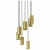 Westwing Collection Cluster-Pendelleuchte Arvo in Messingfarben, Ø 38 x H 120 cm -Leuchten Verkaufsladen Cluster Pendelleuchte Arvo in Messingfarben