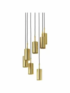 Westwing Collection Cluster-Pendelleuchte Arvo in Messingfarben, Ø 38 x H 120 cm