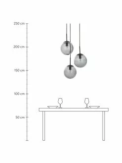 Westwing Collection Cluster-Pendelleuchte Edie aus Rauchglas, B 30 x T 30 cm -Leuchten Verkaufsladen Cluster Pendelleuchte Edie aus Rauchglas 3