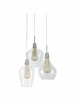 Cluster-Pendelleuchte Filo aus Glas, Ø 36 x H 120 cm