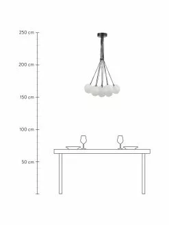 Westwing Collection Cluster-Pendelleuchte Magda aus Glas, Ø 55 x H 110 cm -Leuchten Verkaufsladen Cluster Pendelleuchte Magda aus Glas 3
