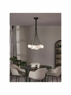 Westwing Collection Cluster-Pendelleuchte Magda aus Glas, Ø 55 x H 110 cm -Leuchten Verkaufsladen Cluster Pendelleuchte Magda aus Glas 4