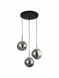 Cluster-Pendelleuchte Spada aus Glas, Ø 40 x H 28 cm -Leuchten Verkaufsladen Cluster Pendelleuchte Spada aus Glas 3