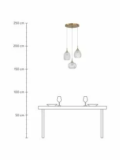 Cluster-Pendelleuchte Vario aus satiniertem Glas, Ø 39 x H 24 cmNur noch wenige verfügbar -Leuchten Verkaufsladen Cluster Pendelleuchte Vario aus satiniertem Glas 2