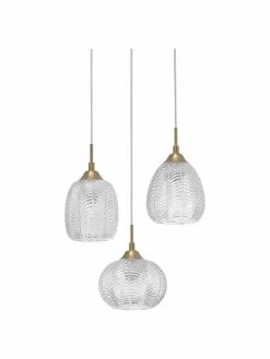 Cluster-Pendelleuchte Vario aus satiniertem Glas, Ø 39 x H 24 cmNur noch wenige verfügbar