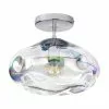 Westwing Collection Deckenleuchte Amora aus irisierendem Glas, Ø 35 x H 28 cm