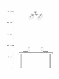Westwing Collection Deckenleuchte Atlanta aus transparentem Glas, B 65 x H 30 cm -Leuchten Verkaufsladen Deckenleuchte Atlanta aus transparentem Glas 3