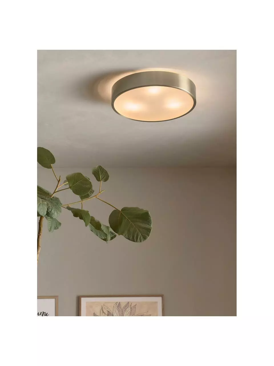 Deckenleuchte Dante in Silber, Ø 40 x H 7 cm 4 Deckenleuchte Dante in Silber, Ø 40 x H 7 cm – Bild 2