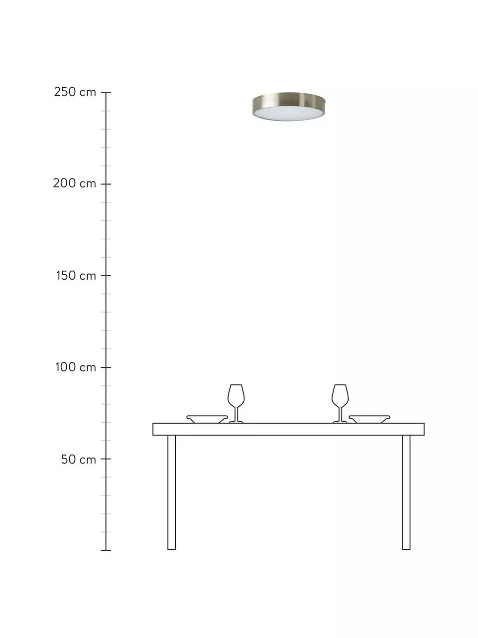 Deckenleuchte Dante in Silber, Ø 40 x H 7 cm 5 Deckenleuchte Dante in Silber, Ø 40 x H 7 cm – Bild 3
