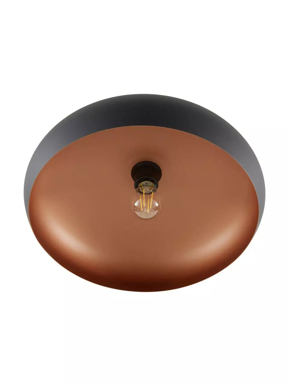 Deckenleuchte Jeff in Kupfer-Schwarz, Ø 40 x H 17 cm 6 Deckenleuchte Jeff in Kupfer-Schwarz, Ø 40 x H 17 cm – Bild 4