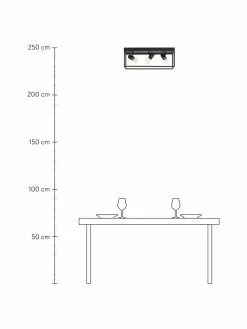 Deckenleuchte Silentina im Industrial-Style, B 54 x H 21 cmNur noch wenige verfügbar -Leuchten Verkaufsladen Deckenleuchte Silentina im Industrial Style 8