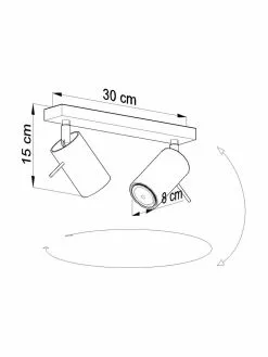 Deckenstrahler Etna in Chrom, B 30 x H 15 cm -Leuchten Verkaufsladen Deckenstrahler Etna in Chrom 3
