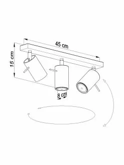 Deckenstrahler Etna in Chrom, B 45 x H 15 cm 11 Deckenstrahler Etna in Chrom, B 45 x H 15 cm -Leuchten Verkaufsladen Deckenstrahler Etna in Chrom 8