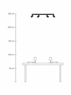 Deckenstrahler Etna in Schwarz, B 81 x H 16 cm -Leuchten Verkaufsladen Deckenstrahler Etna in Schwarz 2