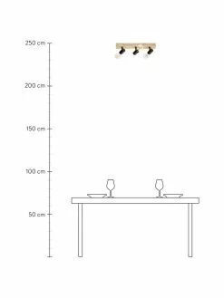 Deckenstrahler Townshend aus Holz, B 48 x H 13 cm -Leuchten Verkaufsladen Deckenstrahler Townshend aus Holz 2