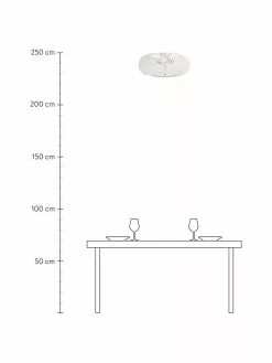 Westwing Collection Design Deckenleuchte Evelyn aus Bambus, wei&szlig;, Ø 50 x H 20 cm -Leuchten Verkaufsladen Design Deckenleuchte Evelyn aus Bambus weiss 3