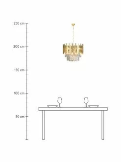 Design Kronleuchter Aspen in Gold, Ø 45 x H 30 cm -Leuchten Verkaufsladen Design Kronleuchter Aspen in Gold 2