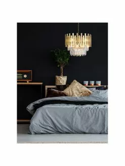 Design Kronleuchter Aspen in Gold, Ø 45 x H 30 cm -Leuchten Verkaufsladen Design Kronleuchter Aspen in Gold 5