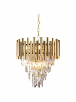 Design Kronleuchter Madison in Gold, Ø 45 x H 50 cm