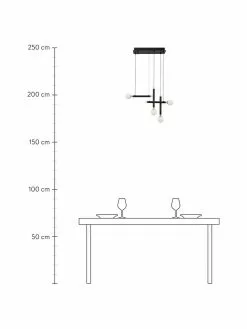 Design LED-Pendelleuchte Cayo mit Glasschirmen, B 51 x H 39 cm -Leuchten Verkaufsladen Design LED Pendelleuchte Cayo mit Glasschirmen 2