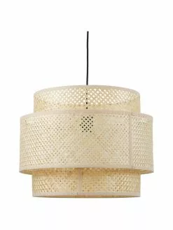 Westwing Collection Design Pendelleuchte Finja aus Bambus, Ø 50 x H 38 cm