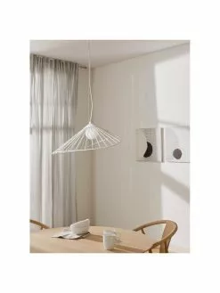 Westwing Collection Design Pendelleuchte Silvan in Wei&szlig;, B 59 x H 20 cm -Leuchten Verkaufsladen Design Pendelleuchte Silvan in Weiss 2