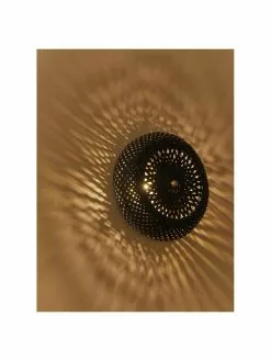 Westwing Collection Design Wandleuchte Evelyn aus Bambus, schwarz, Ø 25 cm, T 10 cm -Leuchten Verkaufsladen Design Wandleuchte Evelyn aus Bambus schwarz 4