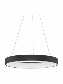 Dimmbare LED-Pendelleuchte Rando in Schwarz, Ø 60 x H 6 cmNur noch wenige verfügbar
