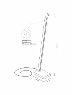 Dimmbare LED-Stehlampe Linus aus Holz, B 20 x H 150 cm -Leuchten Verkaufsladen Dimmbare LED Stehlampe Linus aus Holz 3