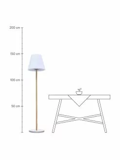 Dimmbare Solar Stehlampe Standby mit Holzfu&szlig;, Ø 34 x H 150 cm -Leuchten Verkaufsladen Dimmbare Solar Stehlampe Standby mit Holzfuss 2