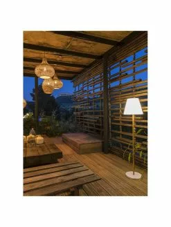 Dimmbare Solar Stehlampe Standby mit Holzfu&szlig;, Ø 34 x H 150 cm -Leuchten Verkaufsladen Dimmbare Solar Stehlampe Standby mit Holzfuss 3