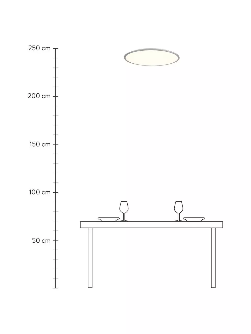 Dimmbares LED-Panel Jamil mit Fernbedienung, Ø 58 x H 9 cm 4 Dimmbares LED-Panel Jamil mit Fernbedienung, Ø 58 x H 9 cm – Bild 2