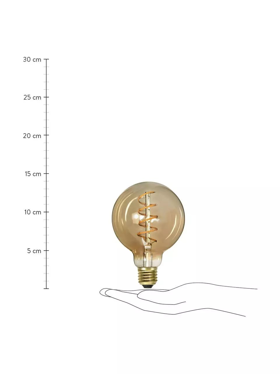 E27 Leuchtmittel, 160lm, dimmbar, warmweiß, 1 Stück, Ø 10 x H 14 cm 4 E27 Leuchtmittel, 160lm, dimmbar, warmweiß, 1 Stück, Ø 10 x H 14 cm – Bild 2