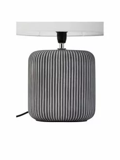 Pauleen Gestreifte Ovale Keramik-Tischlampe Pure Shine, Ø 27 x H 38 cm -Leuchten Verkaufsladen Gestreifte Ovale Keramik Tischlampe Pure Shine 3