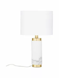 Leuchten Verkaufsladen 27 Westwing Collection Glam-Tischlampe Miranda mit Marmorfuß, Ø 28 x H 48 cm