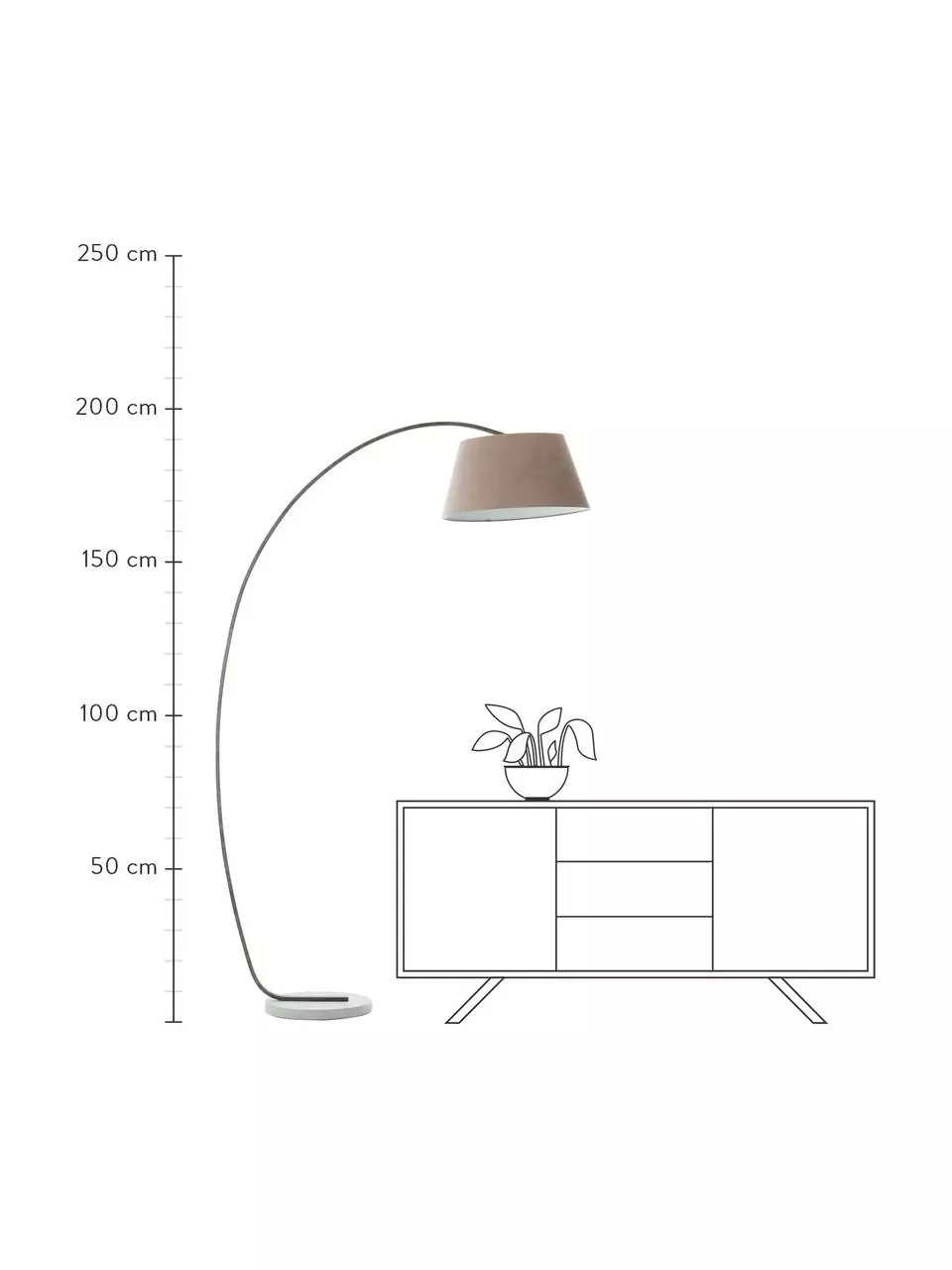 Große Bogenlampe Brok mit Antik-Finish, B 121 x H 196 cm 6 Große Bogenlampe Brok mit Antik-Finish, B 121 x H 196 cm – Bild 4