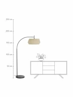 Nordlux Gro&szlig;e Bogenlampe Dicte aus Faltenstoff, B 104 x H 180 cm -Leuchten Verkaufsladen Grosse Bogenlampe Dicte aus Faltenstoff 2