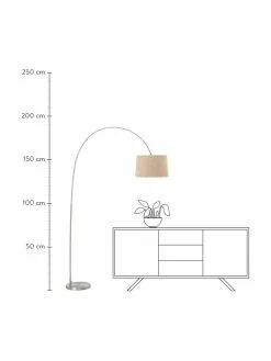 Westwing Collection Gro&szlig;e Bogenlampe Laurence in Beige, Ø 40 x H 188 cm -Leuchten Verkaufsladen Grosse Bogenlampe Laurence in Beige 3